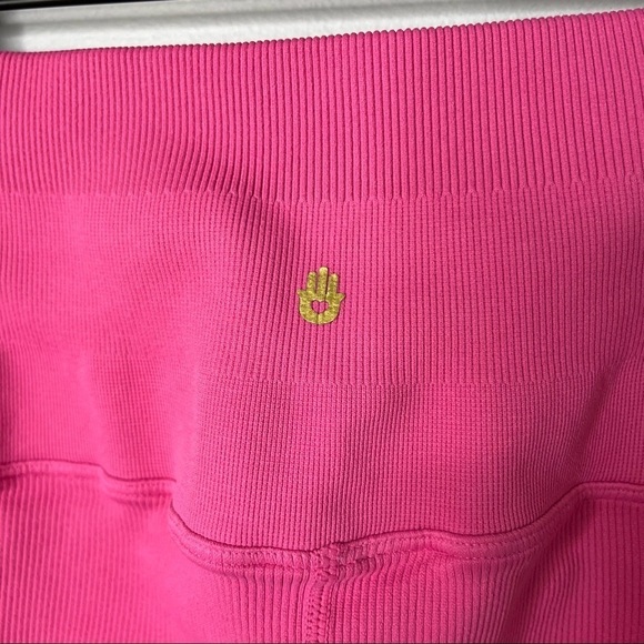 Spiritual Gangster Self Love Ribbed Legging Perforated Sides Hot Pink Size XS/S - Picture 8 of 9